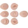 Soft Silicone Flexible Model Body Part Displays Set, Silicone Tongue Mouth Navel Ear Model for Piercing Practice and Jewelry Display Acupuncture
