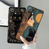 Cartoon Cat Case for Xiaomi Mi 12X 11 12 13 Lite 13 14 15 Pro 10T 11T 12T Pro Black Soft Phone Cover