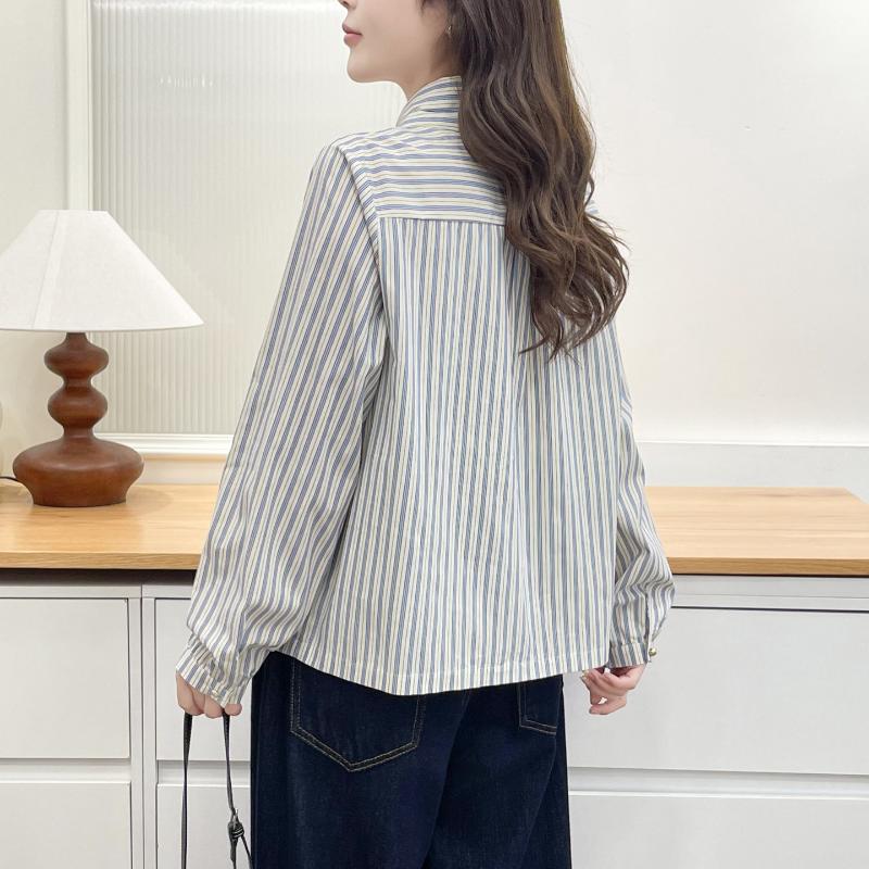Women S Plus Size Long Sleeve Turn Down Collar Shirt Slim Fit Casual Autumn Blouse