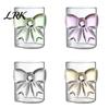 Heat Resistant Glass Tumbler Bow Cup, Breakfast Milk Coffee Mug, 300ml Whiskey for Decorative Transparent Cup Juice, Tea Home Bar Decor Gift