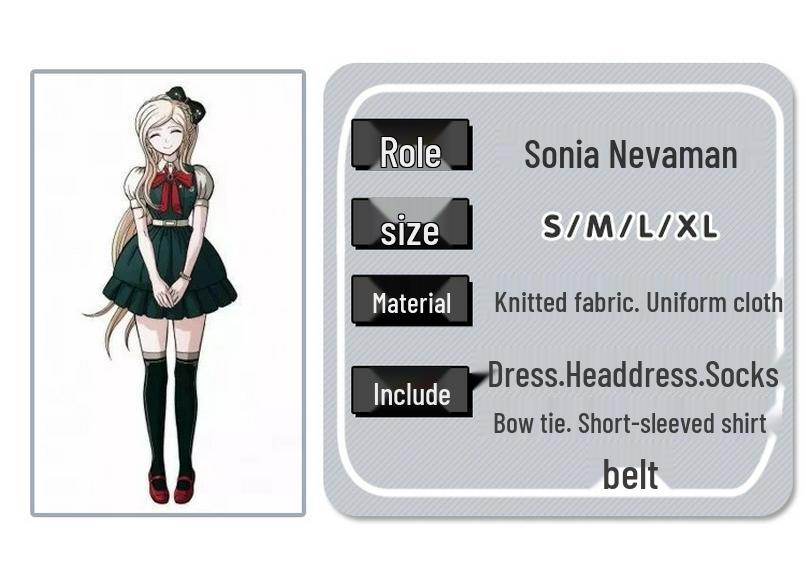 Sonia Nevermind Danganronpa Cosplay Uniform - Halloween Performance Kostüm