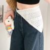 Cummerbund Knitted Triangle Headscarf Colorful Apron Wrap Retro Hip Scarf  Streetwear