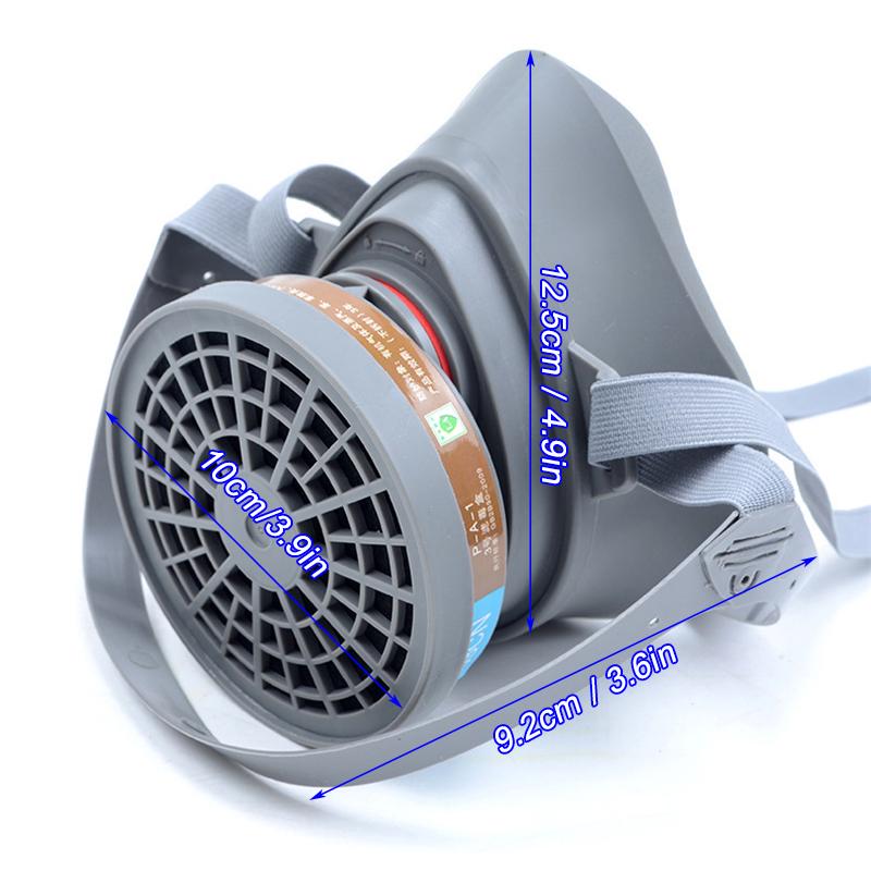 Buy Gas Mask Acid Dust Respirator Paint Pesticide Spray Silicone Filter Laboratory Cartridge