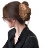 Triangular Clip Satin Shell Bow Hair Clip, Women's New Back Head High-end Shark Clip Hair Accessory
