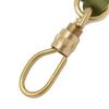 IL BISONTE Genuine Leather Keychain, Key Ring, Unisex, Black