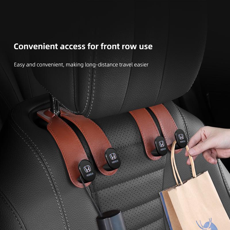 CQF1 Car Headrest Hook Hanger Seat Back Double Hooks Organizer For Honda Civic Fit Jazz Accord Pilot CRV Odyssey Passport City HRV