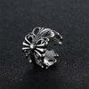 Vintage Hip Hop Croissant Ring: Trendy Cross-Engraved Index Finger Ring for Men & Women
