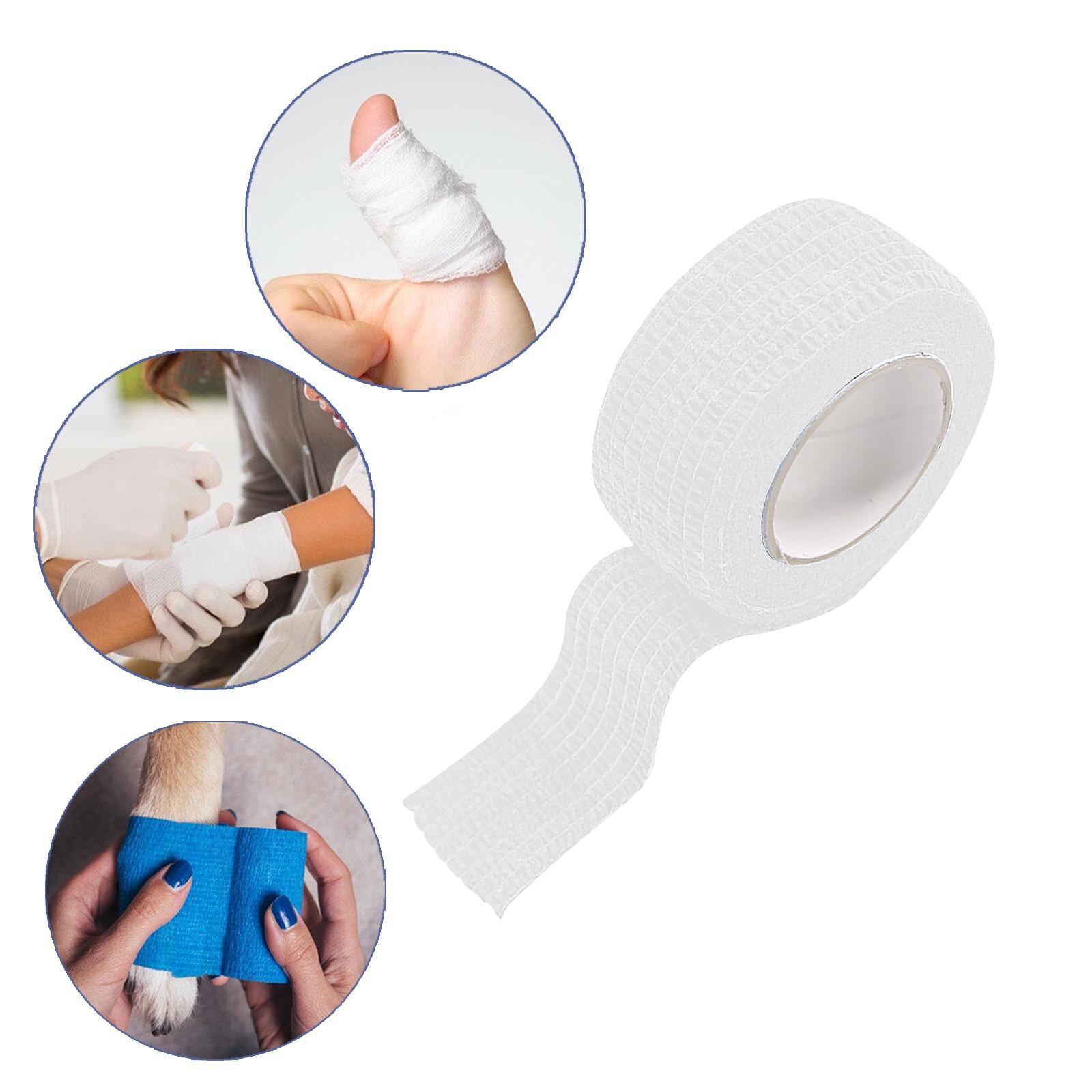 

Эластичные бинты Самоклеящаяся повязка Нетканая спортивная повязка 2,5 см х 4,5 м One Size белый