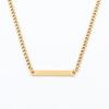 Simple And Non-Fading Collarbone Chain Female Niche Design One-Character Brand Smooth Titanium Steel Necklace Jewelry