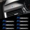 5Pcs 3D Metal R DESIGN Car Interior Sticker For Volvo Octavia 3 Fabia Kodiaq Kamiq RS Rapid Yeti Steering Wheel Decor Accessory