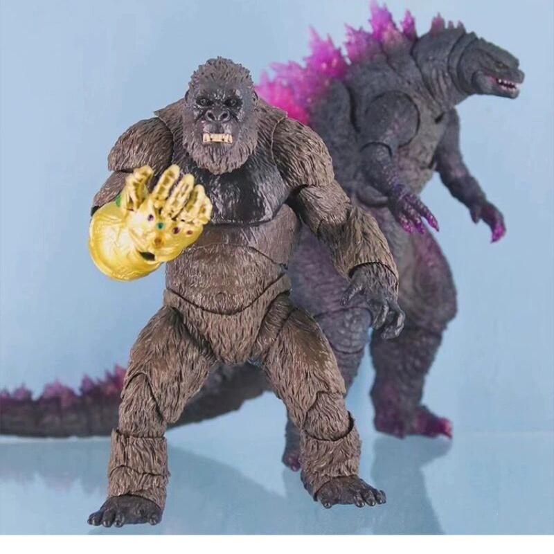 Nowa figurka Godzilla Vs Kong The New Empire Godzilla Król Kong Skar Król Figurka Akcji Shimo Potwór Figurki Anime Model Zabawki 2024