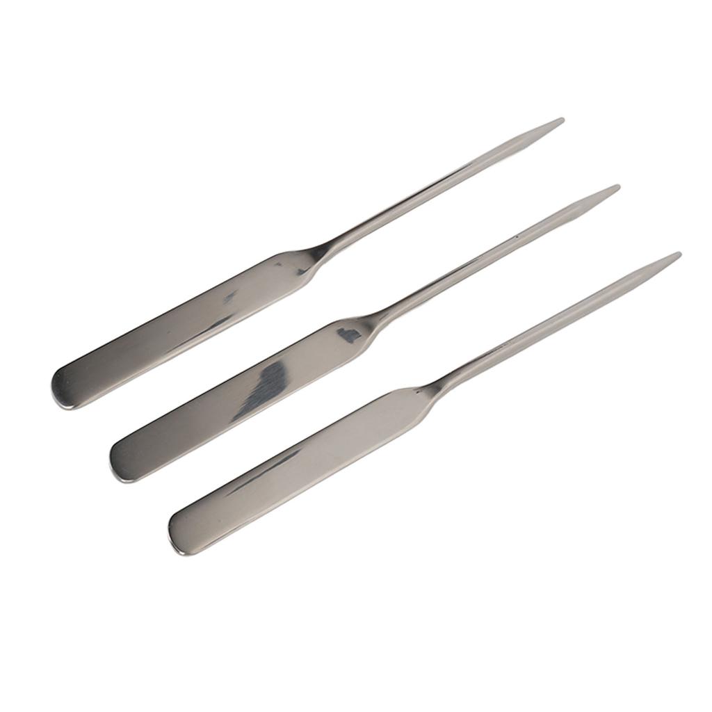 3 Stück Nail Art Rührstab Edelstahl Kleber Mischlöffel Spatel Werkzeug für Zuhause Salon