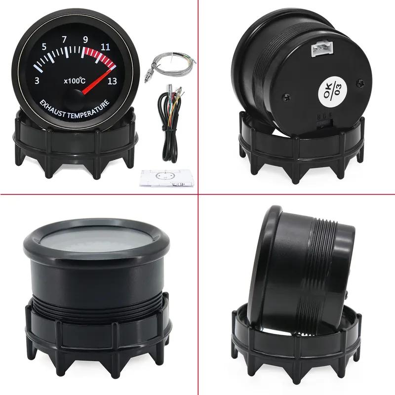 Universal Car Exhaust Gas Temperature Gauge 300~1300 Celsius with 1/8NPT Sensor Digital Exhaust Gas Temp Gauge for 12V Car