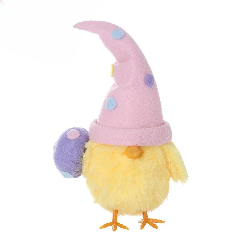 Easter Decorations - Cute Easter Eggs, Little Chicks Figurines, Party Gifts for Festivals розовый