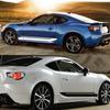 2PCS Car Side Door Body Stickers Racing Stripe Style  Vinyl Decals For Subaru BRZ STI Toyota 86 GT86 GR86 Car Decor Accessories