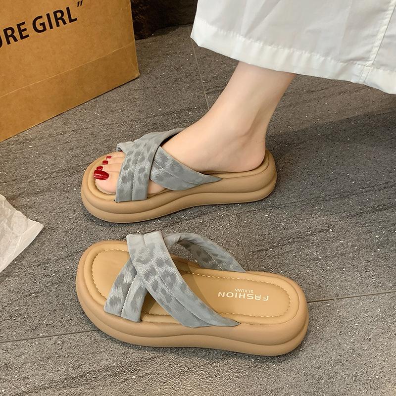 

Женские летние тапочки для улицы, новые, на платформе с перекрестными ремешками, сандалии для беременных с юбкой, пляжная обувь для моря 40 синий