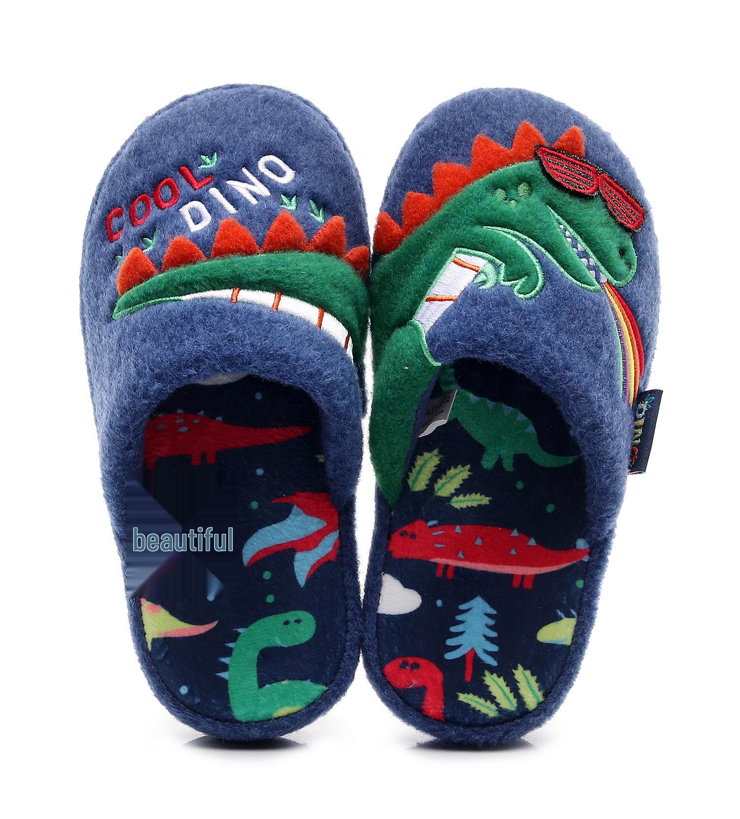 

Дитячі нековзкі бавовняні кімнатні капці для осені та зими 2025 19.5 cm inner length (Size 30/31)