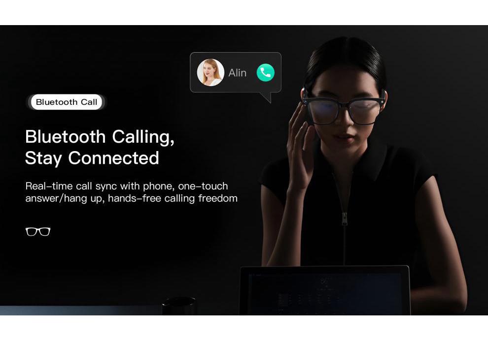 AI Bluetooth Smart Glasses: 800W Camera, Video Recording, and Simultaneous Interpretation
