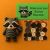 1 Set Button Highland Cow Craft Kit DIY Handmade Button Rabbit Owl Turtle Raccoon Squirrel Figurine Home Office Desktop Decoration Ornament