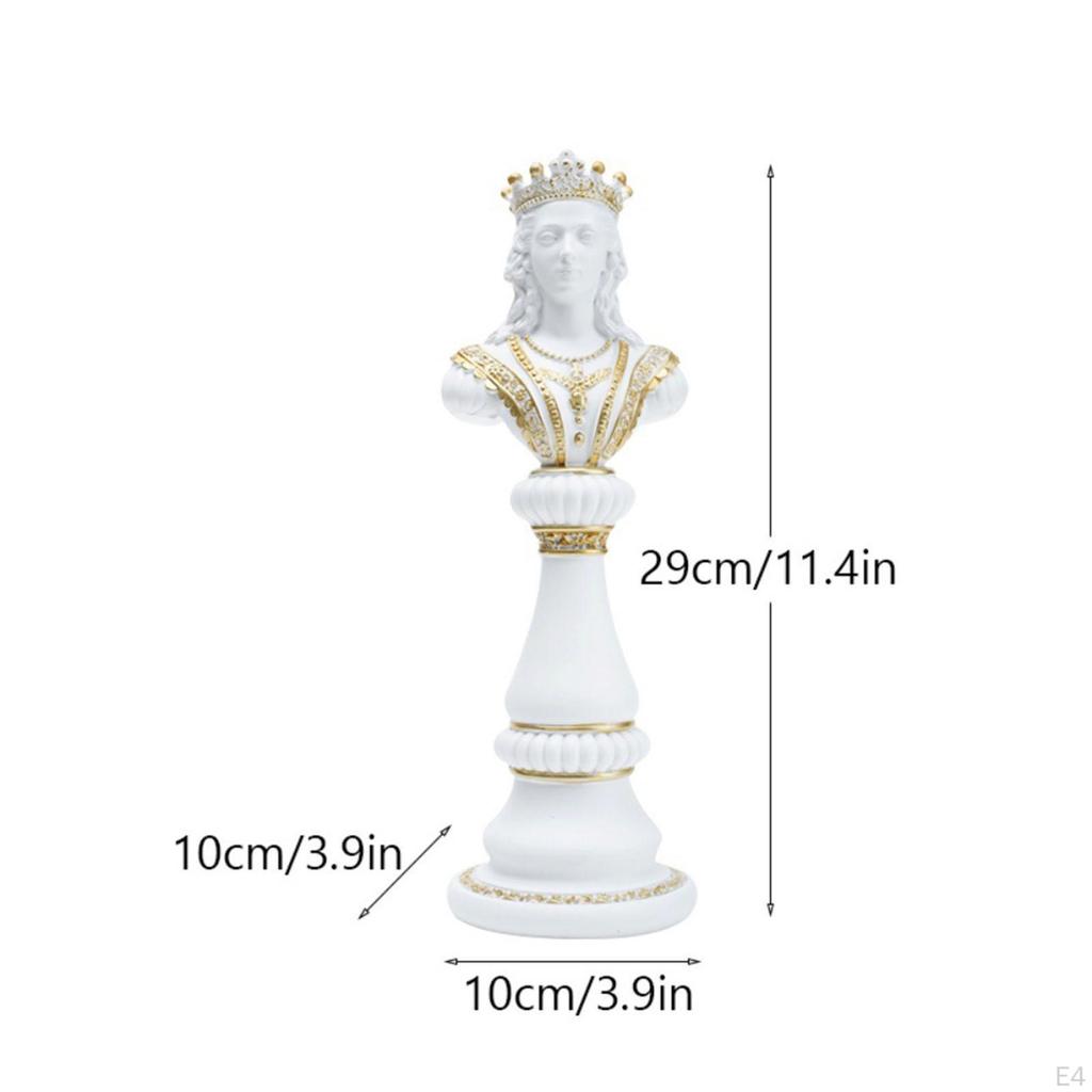 Chess Pieces Statue Resin Figurine Elegant Ideal Gift Unique Tabletop Ornament