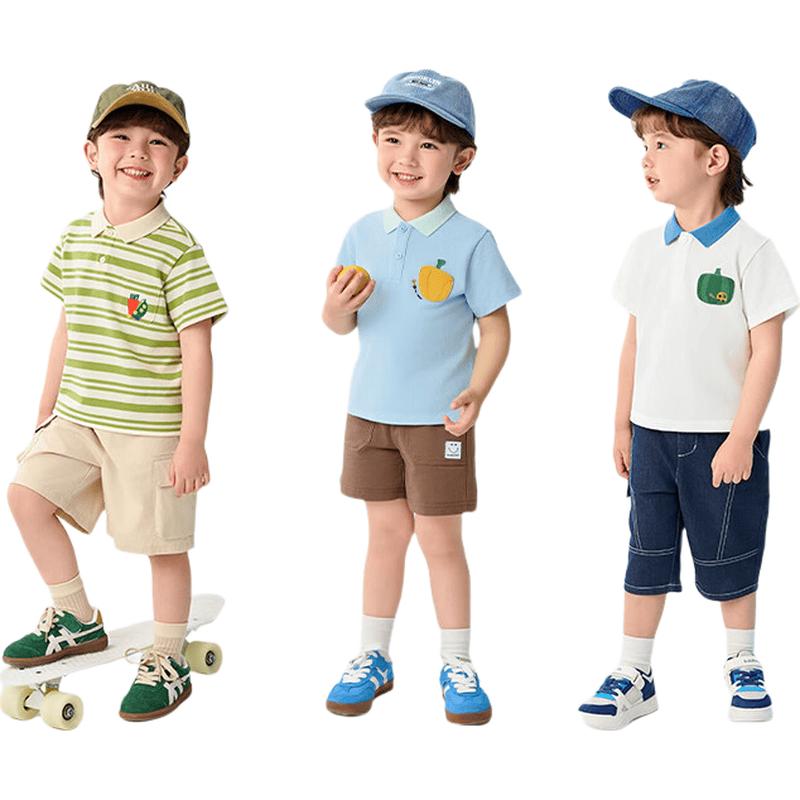 Balabala Boys' Short-Sleeve Polo T-Shirt