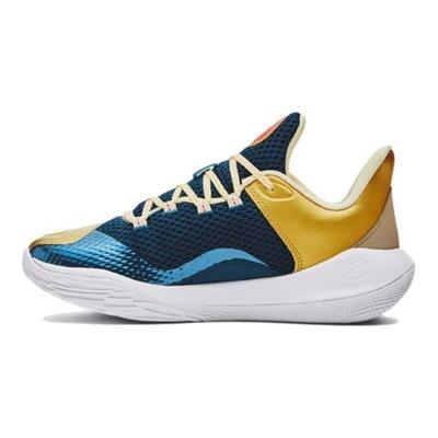 Curry Brand Curry Flow 11 GS Champions Mindset Barnsneakers Blå Lemon-Ice Metallic-Guld 3027829-300