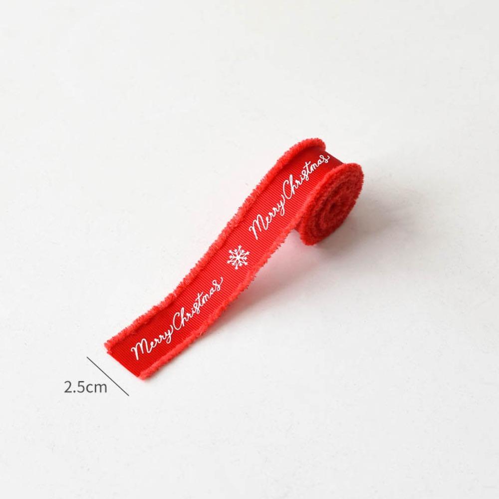 2M Dacron Christmasn Ribbon Red Gift Wrapping Ribbon Holiday Decor Gift Packing  Christmas