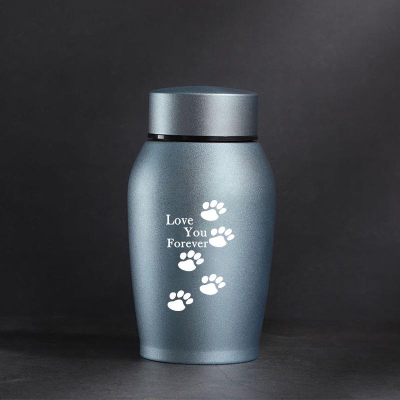 Stainless Steel Pet Cremation Urn for Ashes - Memorial Jar for Cats, Dogs, and Pets