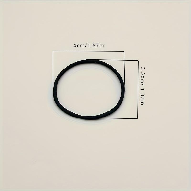 Women & Girls' Black Elastic Hair Ties – Solid-Color Ponytail Bands, Simple & Durable Women's Hair Accessories