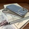 Matowe Skórzane Etui na Telefon ze Zamszu Dla iPhone 16 15 14 13 12 11 Pro Max Plus Ochrona Aparatu ze Skóry Jagnięcej Odporny na Wstrząsy Zderzak Miękkie Pokrowiec