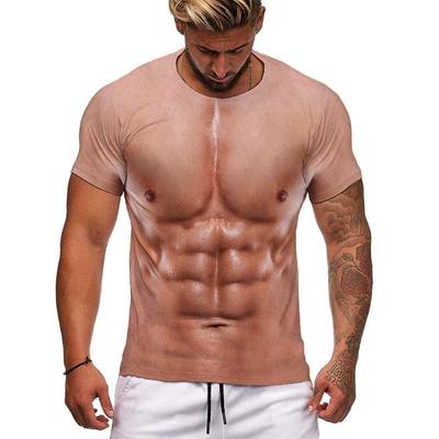 Komik Kaslı Tişörtler Kaslı 3D Baskı Sokak Giyimi Erkek Kadın Spor Rahat Moda Büyük Boy Tişört Çocuk Tişörtleri Üstler Erkek Giyim