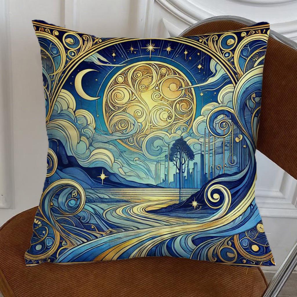 Kissenbezug im BuntglasstilGeeignet für Sofa, Auto, Schlafzimmer, dekorativer Kissenbezug