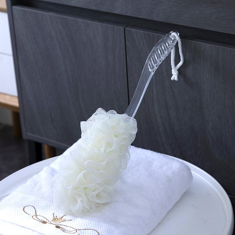 Long handled bath brush, scrub towel, scrub back, bath ball, scrub bath gadget, bath brush, bath gadget, soft bath brush