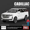 1/32 Scale Cadillac Escalade Off-road Vehicle Simulation Diecast Metal Alloy Model Car Sound Light Pull Back Collection Toy Gifts