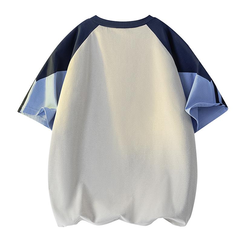 Outdoor Summer Antibacterial, Moisture-absorbing, Quick-drying Sports Short-sleeved T-shirts For Men And Women, Loose Contrasting Color Half-zip Tops