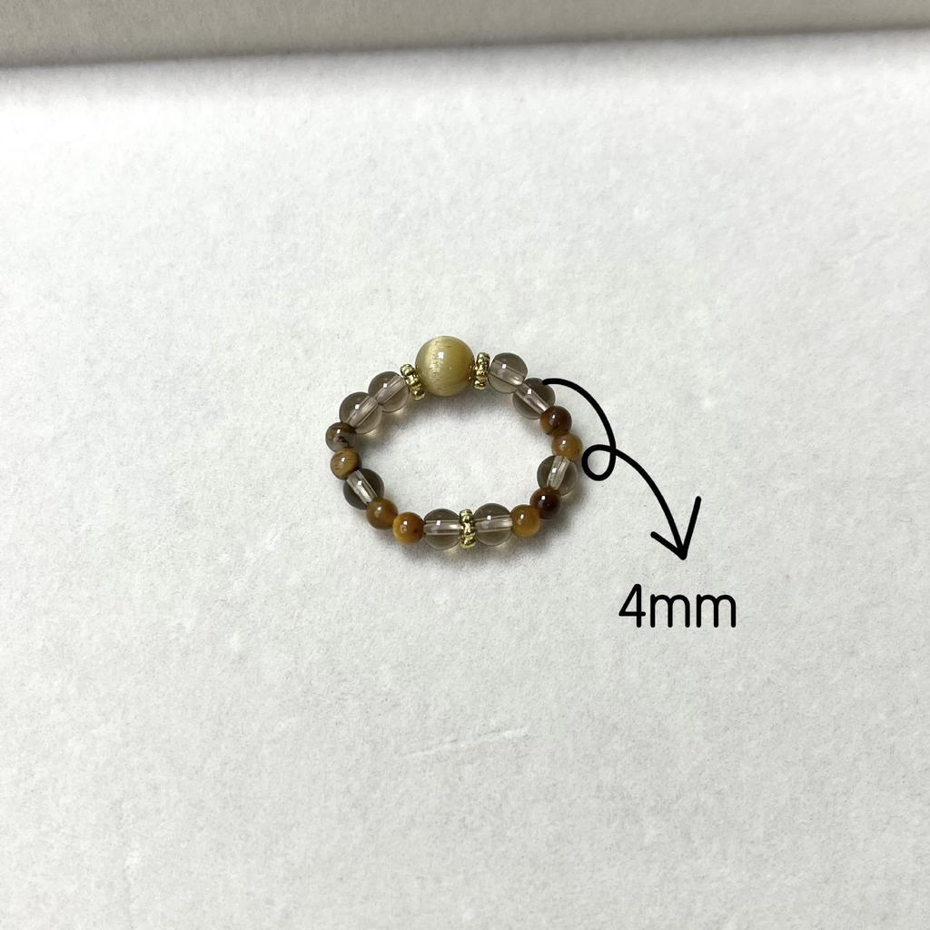 Versatile Women's Elastic Cord Beaded Finger Ring Accessory