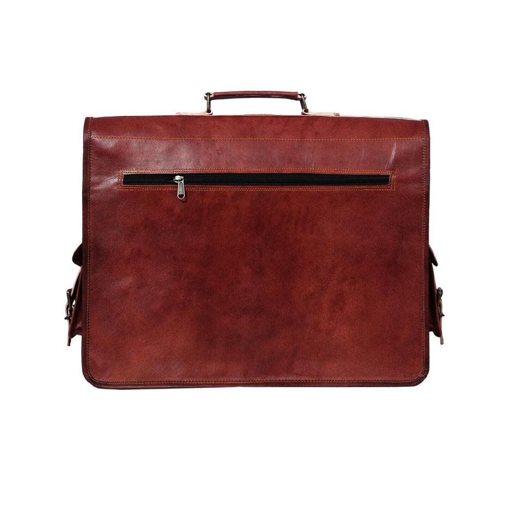 Montexoo Borsa Messenger In Pelle Vintage Per Laptop Fino A 17", Tracolla Unisex, Valigetta Da Ufficio In Cuoio Marrone