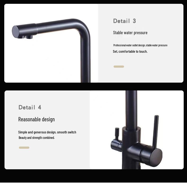 Drei-in-Eins drehbare Wasserfilterarmatur für die Küchenspüle