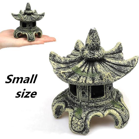 Asian Decor Pagoda Lantern Outdoor Statue,Resin Garden Accessories