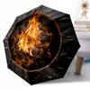 Molten Lava Fissure Hole Outdoor Automatic Umbrella Compact 8-Rib Lightweight Durable Everyday Carry Umbrella Outdoor Accessory Stylish Gift Women