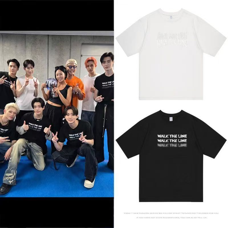 Enhypen 2025 WALK THE LINE koncertní tričko Kpop Móda letní tričko