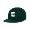 VARZAR VA Square Applique Wool Baseball Cap Deep Green