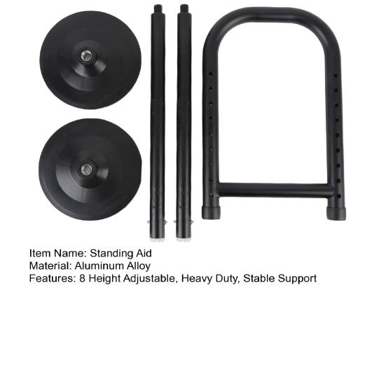 Double Base Standing Aid 8 Height Adjustable Seniors Pregnant Woman Standing Assist Device Heavy Duty Disabled Elderly Mobility Aid Tools