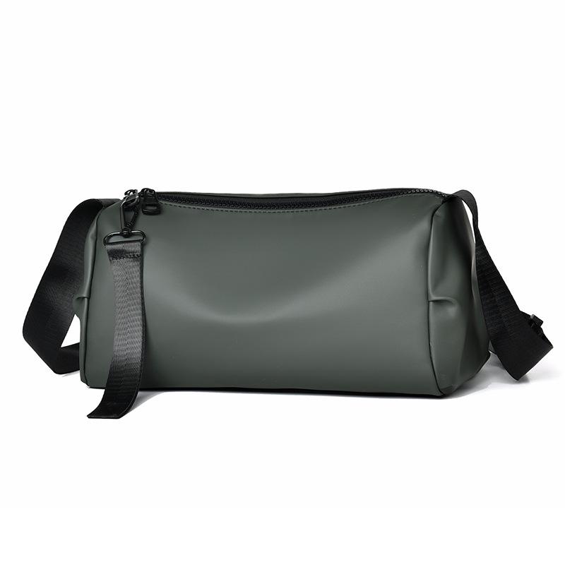 Trendy Korean-Style Retro Cylinder Crossbody Bag - Water-Resistant, Unisex Casual Shoulder Bag