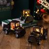 Christmas Decoration Santa Claus Driving Car Water Filled Wind Light LED Night Light Festive Gift Window Display Ornament home