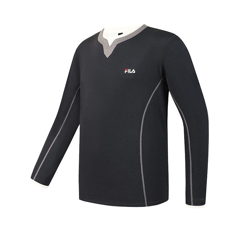 FILA Tennis Minimalist Classic Sports Tennis Casual Loose Comfortable Long Sleeve T-Shirt Men tops A11M613228F-NV