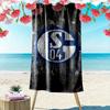 Asciugamano da Spiaggia Stampato FC Schalke 04, Asciugamano Grande Morbido ad Asciugatura Rapida per Spiaggia Campeggio Nuoto