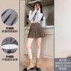 Women High Waist A-Line Pleated Mini Skirt Casual Slim Anti Chafe Liner Skirt For Spring Summer Autumn Daily Wear