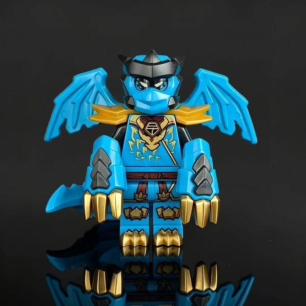 Divine Dragon Form: Two-Color Long Claws Brick Figure Set - Compatible Educational Toy for Boys
