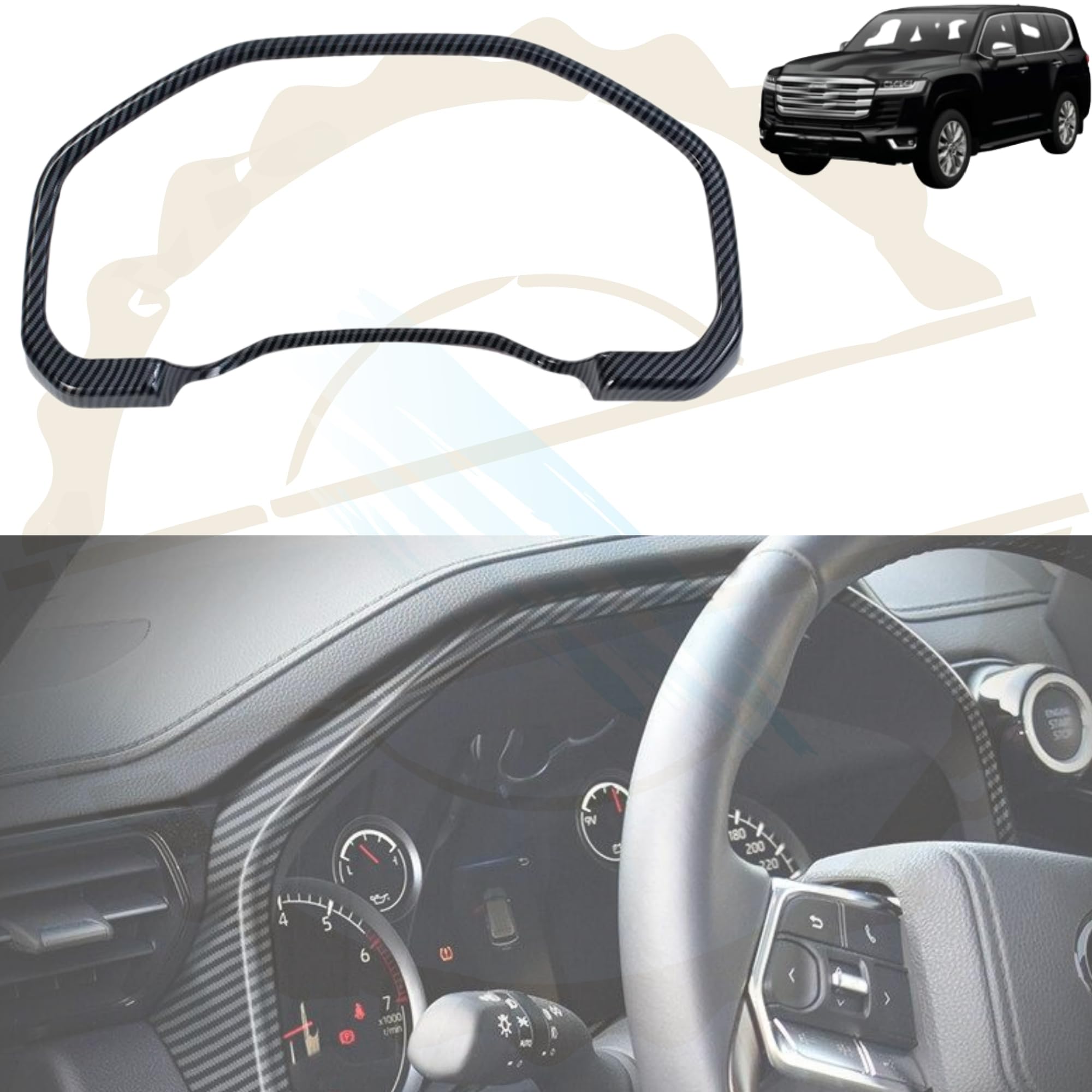 

DodoxDIY Applicable New Land Cruiser 300 Rank LC300 FJA300W VJA300W Custom Parts Accessories Accessories Meter garnish